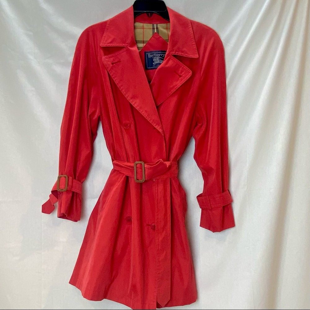 Red Burberry’s of London Double Breasted Coat